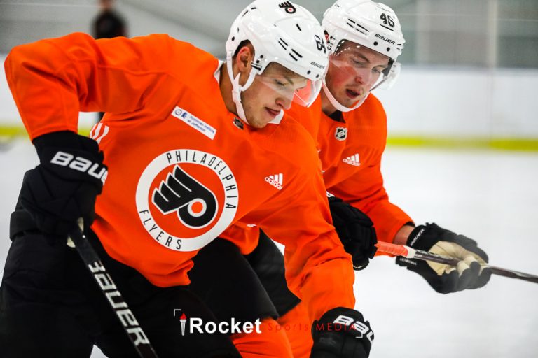 FLYERS PROSPECTS | Development Camp Interviews with Farabee, O’Brien, Frost, Myers, Ginning, Ersson [VIDEO]