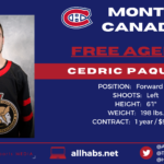 Habs Free Agency – Paquette